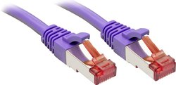 Kabel LAN LINDY 47822, 1 szt., RJ45, CAT 6, S/FTP, 1.00 m, fioletowy