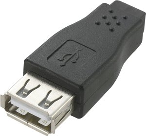 Przejściówka, adapter USB Renkforce RF-4780816 RF-4780816, [1x złącze żeńskie USB-A 2.0 - 1x złącze żeńskie Mini-B USB 2.0]