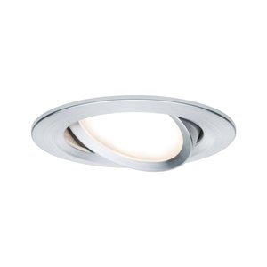 Oprawa wpuszczana LED 3-Step-Dim Nova Coin obracająca się wokół 84mm 50° Coin 6W 460lm 230V 2700K aluminium obrócone Lampa do zabudowy Paulmann Nova 93486  6 W 470 lm