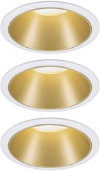 Zestaw EBL Cole Coin 3StepDim rd sztywny LED 3x6,5W 2700 K 230V biały/złoty matowy/KSt Lampa do zabudowy Paulmann Cole Coin 93406 Zestaw 3-elementowy 6.50 W 460 lm
