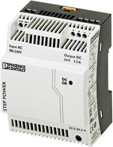 Zasilacz na szynę DIN Phoenix Contact STEP-PS/1AC/24DC/2.5, 24 V/DC, 2.75 A, 60 W