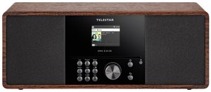Radio stereo DAB+/FM z odtwarzaczem CD i funkcją transmisji i odbioru Bluetooth Radio-CD Telestar DIRA S 24 CD DAB+, UKW  drewno