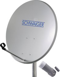 Schwaiger SPI5500SET1 jednostka zewnętrzna SAT (55 cm + pojedyncze LNB) dla jednego uczestnika Schwaiger SPI5500SET1 Antena satelitarna bez odbiornika Ilość uczestników: 1