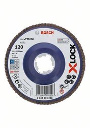 Tarcza szlifierska listkowa X571 Best for Metal, prosta, 115 mm, K 120, tworzywo sztuczne Bosch Accessories 2608619208 1 szt.