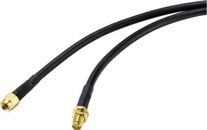 SpeaKa Professional anteny przedłużacz [1x złącze męskie RP-SMA - 1x złącze żeńskie RP-SMA] 10.00 m czarny