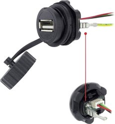 Złącze męskie USB encitech 1310-0005-01, USB Typu-A, 2.00 m, 1 szt.