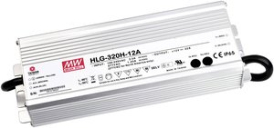 Mean Well HLG-320H-24A Sterownik LED, Transformator LED Stałonapięciowy, Stałonaprądowy 320 W 13.3 A 24 V/DC Układ PFC, Zabezpieczenie przed przeciążeniem, Regulowany 1 szt.