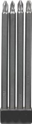 ZESTAW bitów INDUSTRIAL STEEL, 1/4'', bardzo długie, w uchwycie, 4 szt. Bity kwb  120920 1 szt.