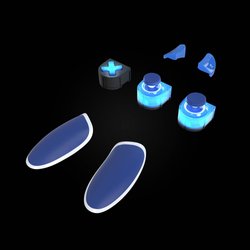 Zestaw dodatkowy PC, Xbox One, Xbox One S, Xbox Series X Thrustmaster eSwap X LED Blue Crystal Pack, niebieski