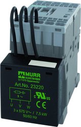 Moduł przeciwzakłóceniowy silnika, do podłączenia do urządzeń przełączających S00, RC, Stern, 3x575 V/AC, 7,5 kW Filtr szumów silnika Murr Elektronik 23220