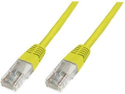 kabel LAN RJ45, Digitus DK-1511-030/Y Patchkabel U/UTP, U/UTP, CAT 5e, 3.00 m, żółty