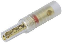 Wtyk bananowy Lyndahl LKPA050RT do 4 mm², mosiądz pozłacany, czerwony Lyndahl LKPA050RT Złącze bananowe 1 szt.