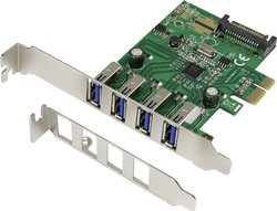 Karta PCI Express Renkforce USB 3.0 z chipsetem VLI, 4-portowa