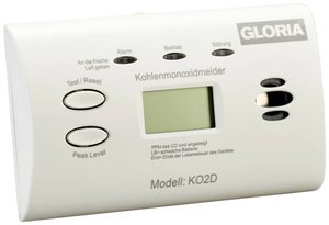 Gloria KO2D Czujnik czadu   bateryjne Wykrywanie Tlenek węgla
