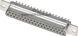 Wtyk montażowy D-SUB Harting 09 67 009 4715, 9-pin