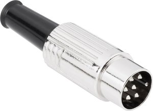 Złącze DIN BKL Electronic 208005, 270°, 5 pin, metalowa