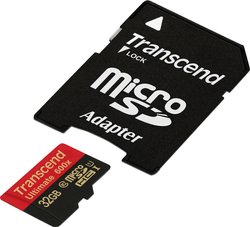 Karta pamięci microSDHC Transcend Ultimate (600x), 32 GB, Class 10, UHS-I