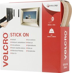 Taśma rzepowa do przyklejenia element z pętelkami i haczykami (D x S) 10000 mm x 20 mm beżowy VELCRO® VEL-EC60221 10 m