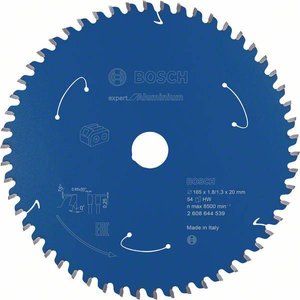 Tarcza do piły tarczowej Expert for aluminium, 165 x 1,8/1,3 x 20, 54 zębów Tarcza tnąca Bosch Accessories  165 x 20 mm 1 szt.