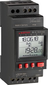 Müller 23637 Przekaźnik - sterownik czasowy na szynę DIN SC 18.24 easy 230V 50-60Hz, cyfrowy, 2 kanały