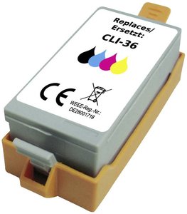 Renkforce Tusz Zamiennik Canon CLI-36 Czarny, Cyjan, Magenta, Żółty atrament Renkforce RF-5705470, 1 szt.