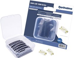 Barthelme  Zestaw diod SMD LED  1206 zielony 400 mcd 120 ° 20 mA 3 V 100 szt. towar pakowany luzem