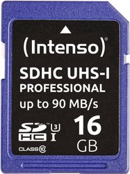 Karta pamięci SDHC Intenso 3431470, 16 GB, Class 10, UHS-I, 90 MB/s / 90 MB/s