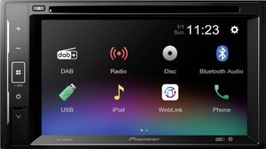Odtwarzacz multimedialny Double Din Pioneer AVH-A240DAB, 4 x 50 W