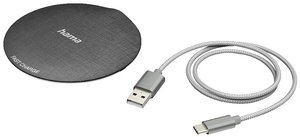 Ładowarka indukcyjna Hama QI-FC10 Metal 00201680, USB-C®