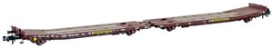 Wagon kontenerowy Hobbytrain H23784 N podwójna platforma TWA 800A Laadks DB/TWA