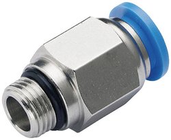 TRU COMPONENTS Łącznik prosty PC6-G02 Średnica rury: 6 mm Rozmiar gwintu: G1/4'' 1 szt.