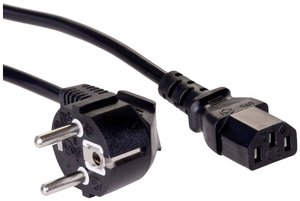 Kabel Akyga AK-PC-06A [1x złącze żeńskie IEC C13 - 1x złącze męskie z uziemieniem] 3.00 m