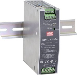 Przetwornik DC/DC na szynę DIN Mean Well DDR-240D-48 DDR-240D-48  48 V/DC 5 A 240 W Ilość wyjść:1 x