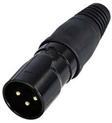 Złącze męskie XLR Rean AV RCX3M-Z-002-1 RCX3M-Z-002-1, mosiądz, złącze męskie proste, 1 szt.
