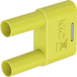 Złączka bananowa Stäubli SKS-4N-19 66.4012-24 Średnica pinu: 4 mm Rozstaw kołków: 19 mm żółty 1 szt.