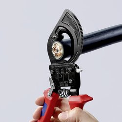 Przecinak kablowy z mechanizmem zapadkowym Knipex 95 31 Obcinak do kabli zapadkowy Knipex 95 31 250 250 mm