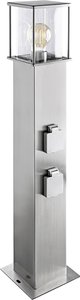 Heitronic 37404 RHODOS lampa podłogowa E27, max.12W, 2 zintegrowane gniazda, IP44 Lampa zewnętrzna stojąca Heitronic RHODOS 37404   IP44