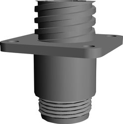 Obudowa gniazda CPC z prostokątnym kołnierzem TE Connectivity 206061-1, 1 szt.