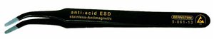 Pęseta SMD, 115 mm, wygięta, płaska i szeroka, zaokrąglone końce, z powłoką ESD Pęseta do SMD Bernstein Tools  5-061-13 115 mm