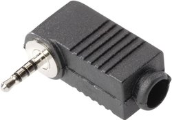 Wtyczka microjack BKL Electronic 1107016, kątowa, 2.5 mm, 4-pin, stereo