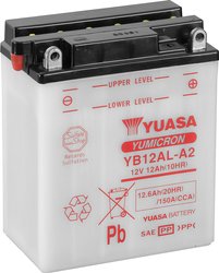Akumulator motocyklowy Yuasa YB12AL-A2, kwasowo-ołowiowe, 12 V, 12.6 Ah