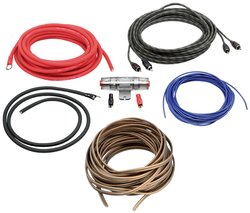 Zestaw kabli kabel zasilający wzmacniacz mocy 10mm² kabel głośnikowy 1,5mm² Zestaw do podpięcia wzmacniacza Car HiFi 10 mm² ACV WK-10