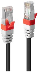 kabel LAN LINDY 45361, 1 szt., RJ45, CAT 6a, S/STP, 0.30 m, czarny