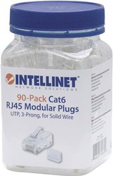 Złącze męskie RJ45 Intellinet 790604, CAT 3, CAT 4, CAT 5, CAT 5e, CAT 6, piny:8P8C, 90 szt.