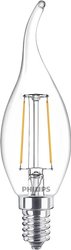 Żarówka Philips LED classic 2W zamiennik 25W, E14, ciepła biel (2700K) (2700K), 250 lumenów, świeca, przezroczysta Żarówka LED Philips Lighting 76319000 E14 2 W = 25 W 250 lm ciepła biel 1 szt.