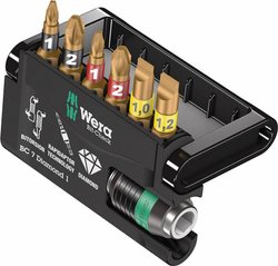 Bity Wera Bit-Check 7 Diamond 1 05057416001 1 szt. krzyżakowy Pozidriv, krzyżakowy Phillips, płaski