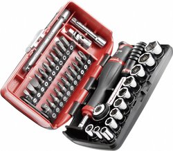 Zestaw kluczy nasadowych 1/4'' z Mechanizm zapadkowy z możliwością pracy obiema rękami Klucze nasadowe zestaw Facom R2NANOPB 1/4'' (6,3 mm)