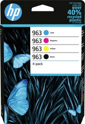 HP 963 atrament zestaw 4 szt. tusz oryginalny Czarny, cyjanowy, magenta, żółty 6ZC70AE Tusz