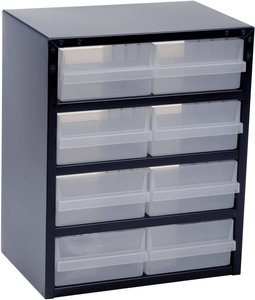 Magazyn części drobnych raaco 250/8-2 137584, Ilość przegród: 8, (S x W x G) 357 x 435 x 255 mm