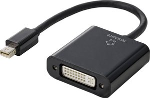 Przejściówka, adapter DisplayPort, DVI Renkforce RF-4769258 RF-4769258, [1x złącze męskie Mini DisplayPort - 1x złącze żeńskie DVI 29-pin]
